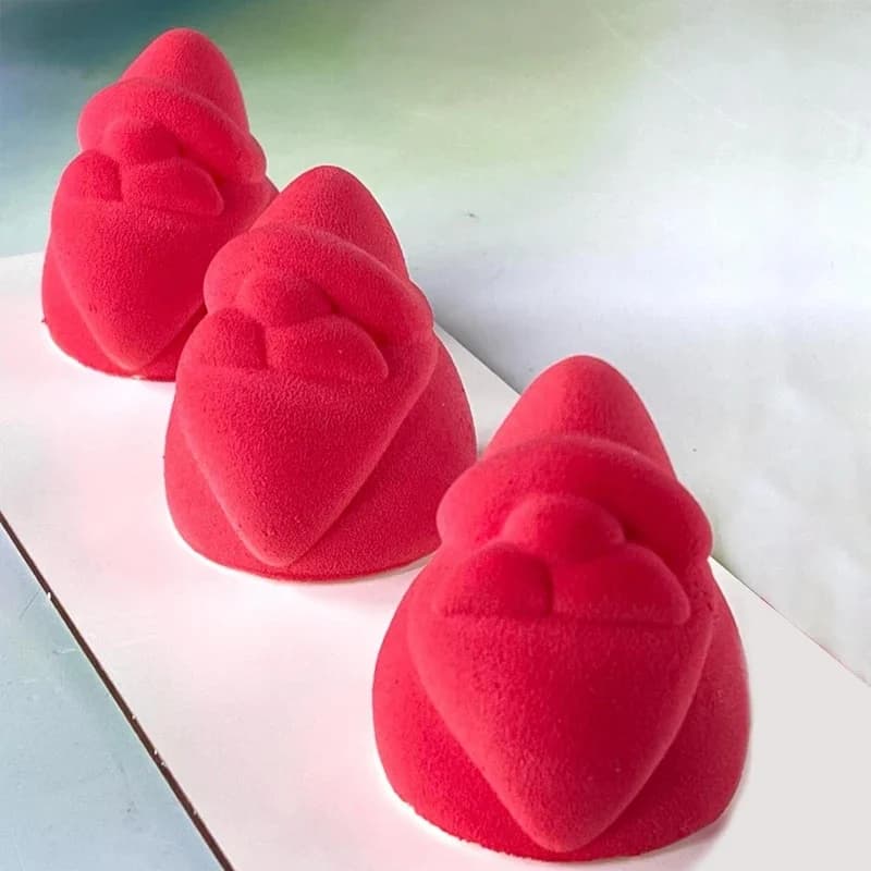 Single Cavity or 6-Cell Christmas Hat Mousse Cake Mold Santa Silicone Cake Baking Mold Christmas French Mousse Dessert Tools