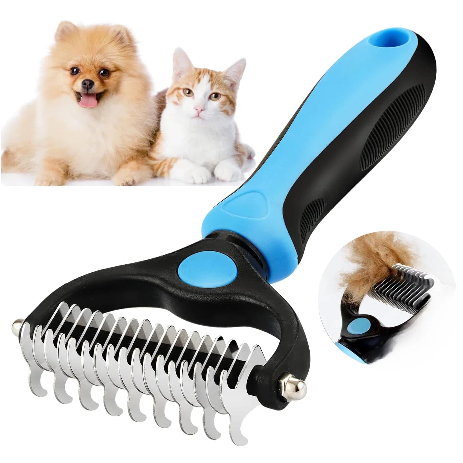 Professional Pet Deshedding Brush Dog Hair Remover Pet Fur Knot Cutter Puppy Cat Comb Brushes Dogs Grooming Shedding Supplies