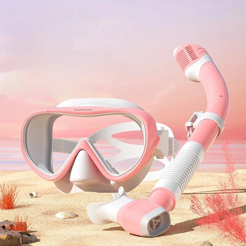 COPOZZ New Professional Snorkel Diving Mask Snorkels Goggles Glasses Diving Goggles Swimming Tube Set Snorkel Mask Adult Unisex