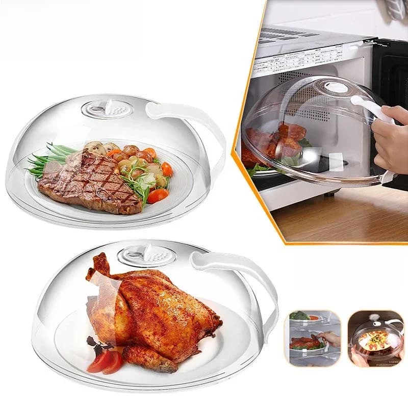 Large Microwave Splatter Cover BPA Free Microwave Oven Plate Food Cover Guard Lid with Adjustable Steam Vents Dishwasher Safe