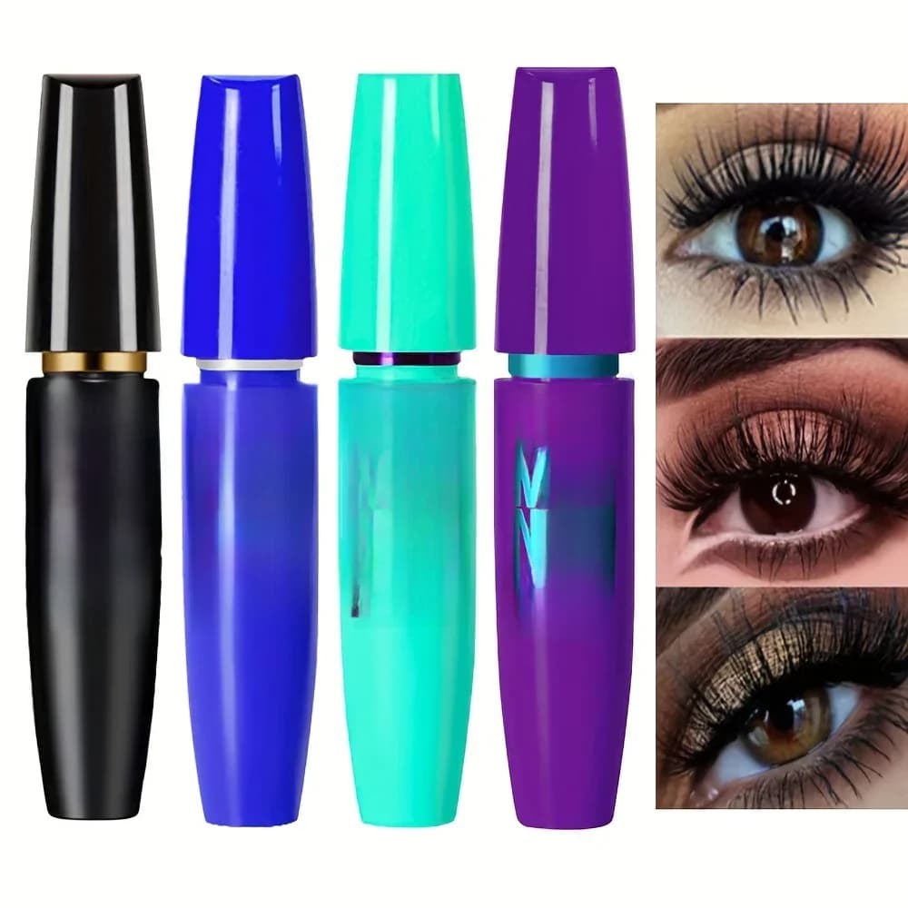 4D Black Mascara Thickening, Lengthening, Curling, Waterproof Liquid Fiber Mascara