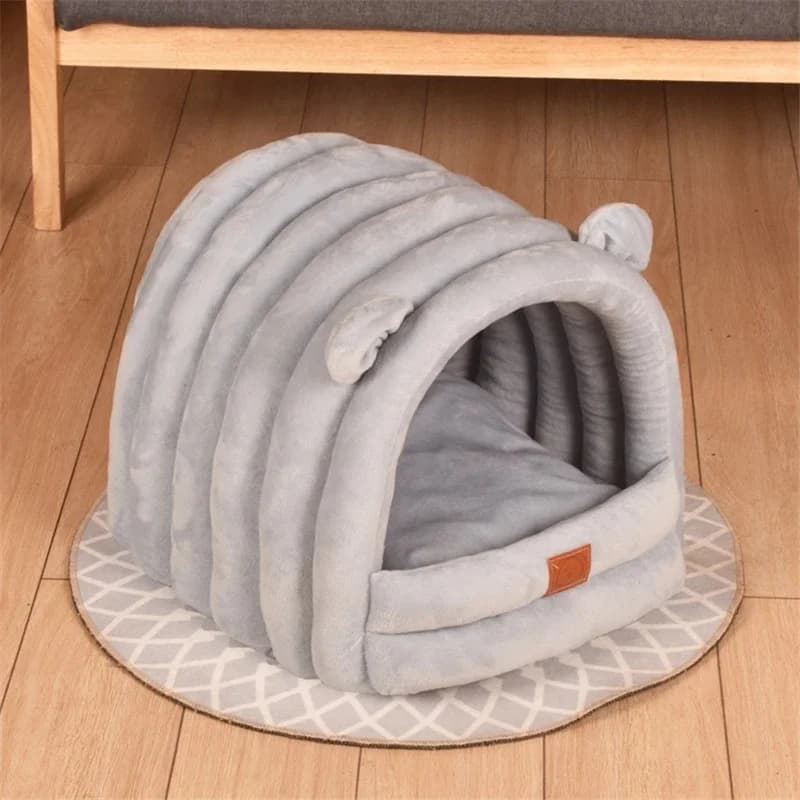 Super Soft Dog Round Cat Deep Sleep Comfort In Winter Warm Sleeping Tent Cozy Cave Mat Portable Indoor Cat Bed for Cats