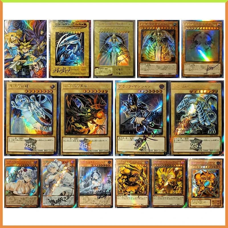 Anime Yu-Gi-Oh DIY ACG Egyptian God Dark Magician Exodia Tabletop Battle Game Toys for boys Collectible Cards Birthday Gift