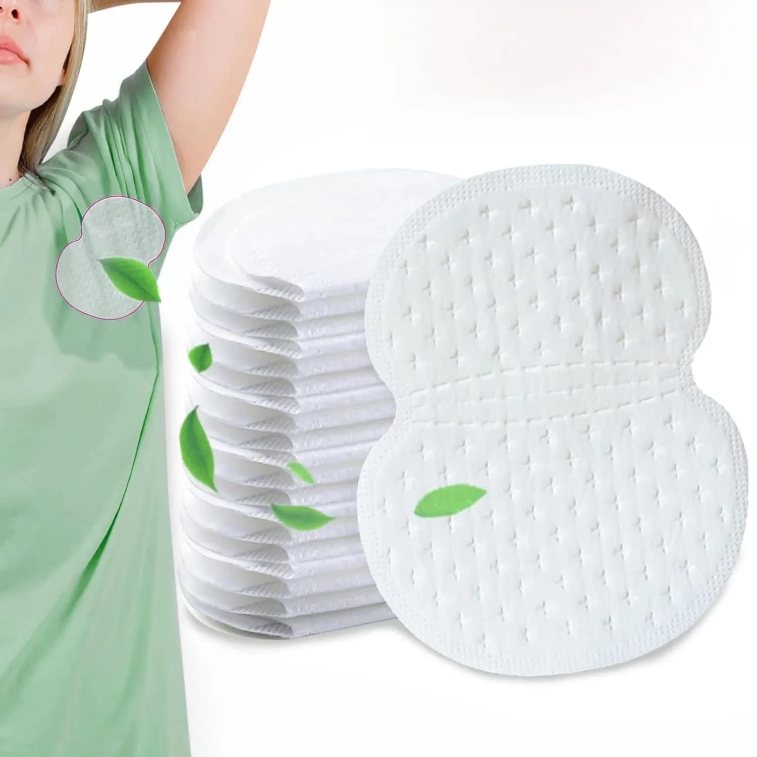 10/300Pcs Disposable Underarm Armpit Sweat Pads Sweat-absorbing Patch Summer Deodorants Non-woven Pads Breathable Ultra-thin