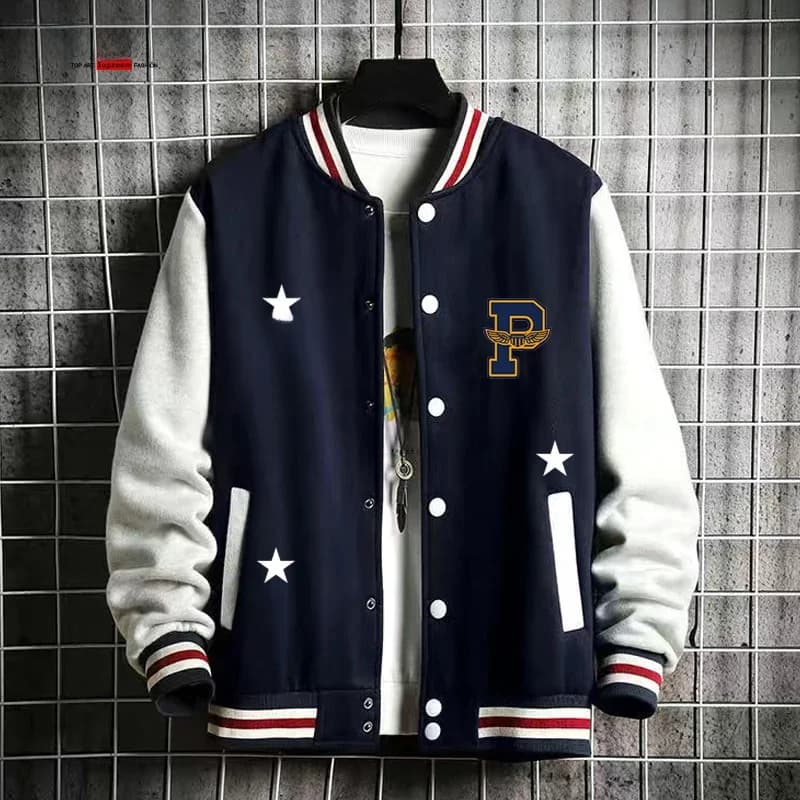 Supzoom New Arrival Fashion Fleece Casual Baseball Uniform Cotton Spliced Regular Rib Sleeve Brand Clothing Bomber Jacket Men