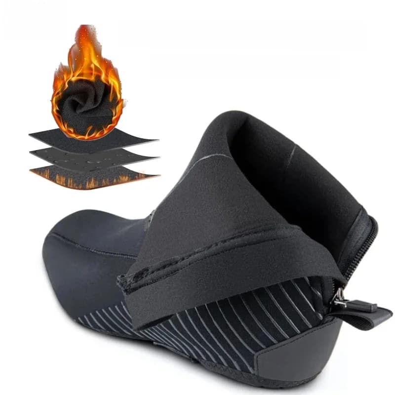 CXWXC Bicycle Winter Thermal Overshoes MTB Road Bike Water-resistant Shoes Cover Cycling Hard-wearing Reflective Boots Cover