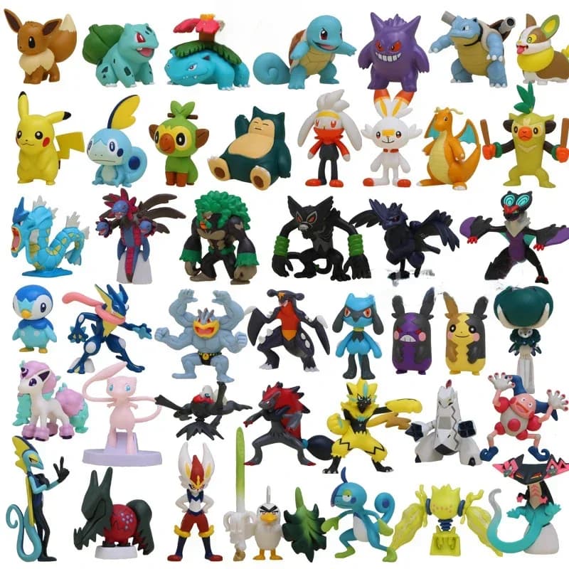 Japan Original Takara Tomy Figures Thwackey Grookey Mew Zeraora Venusaur Raboot Drakloak Action Figure Toys for Children