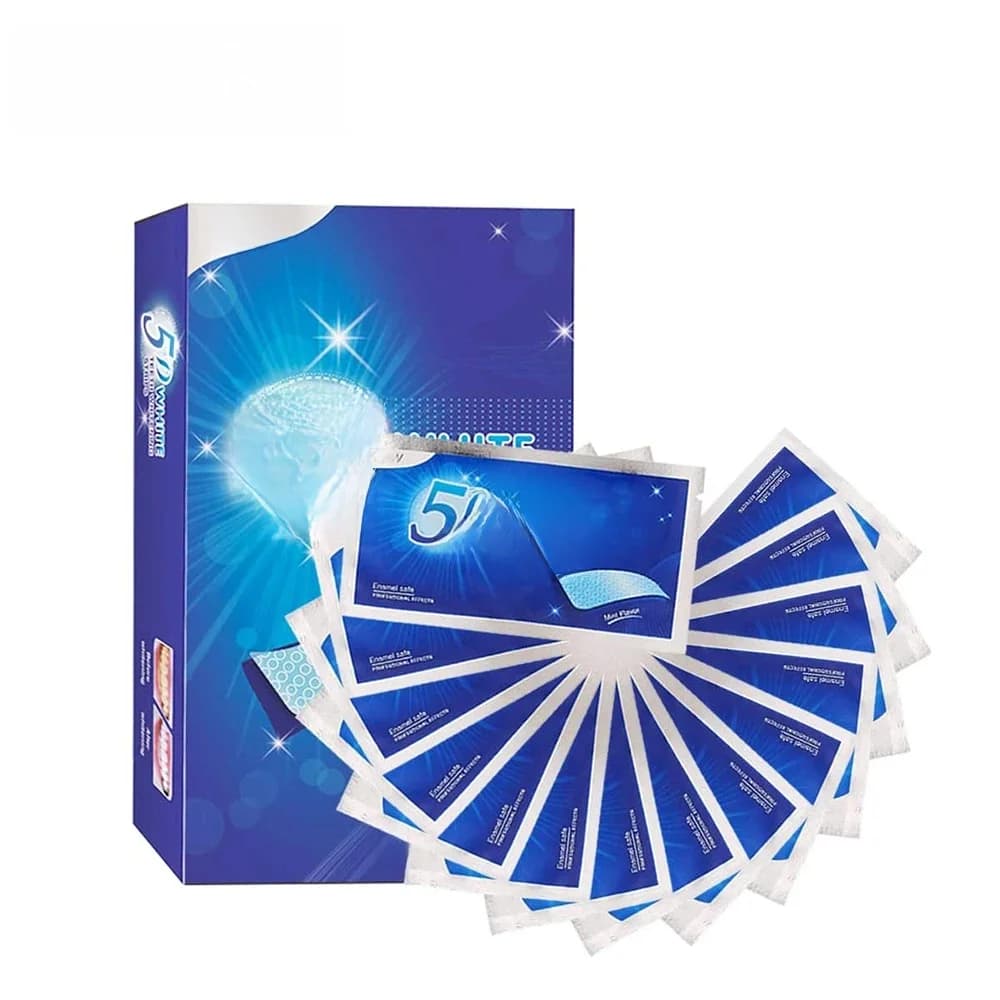 5D White Teeth Whitening Strip Whitening Gel Whiter Strip Removing Smoking Coffee Stain Effective Home Use Tooth Whitening Kit