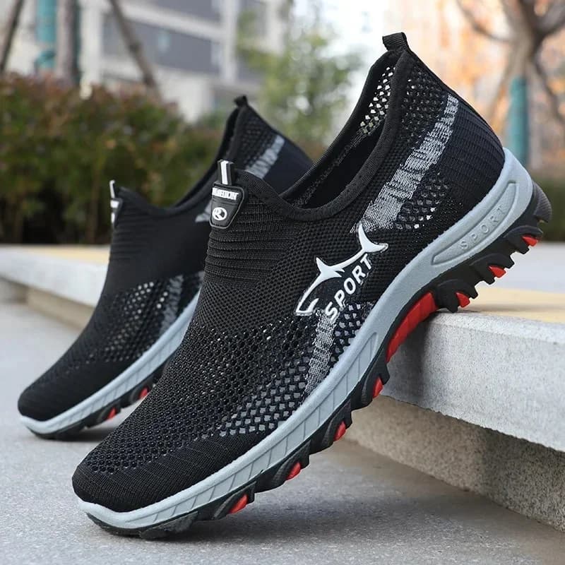 Summer new sports shoes men's running shoes autumn gray breathable mesh walking casual shoes men's  sneakers zapatillas