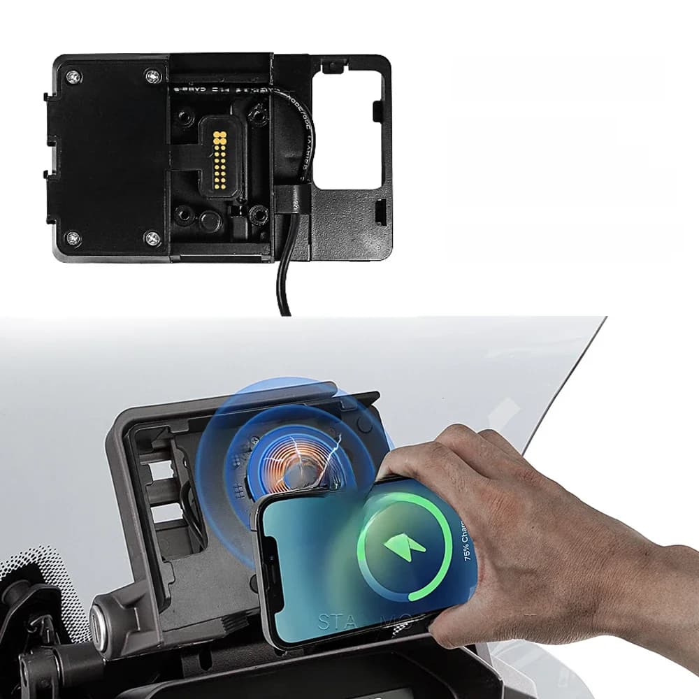 For BMW R1250GS R1200GS F850GS F 700 800 GS R 1250 RS R Wireless Charger GPS Navigation Mobile Phone Holder F900XR F900R S1000XR