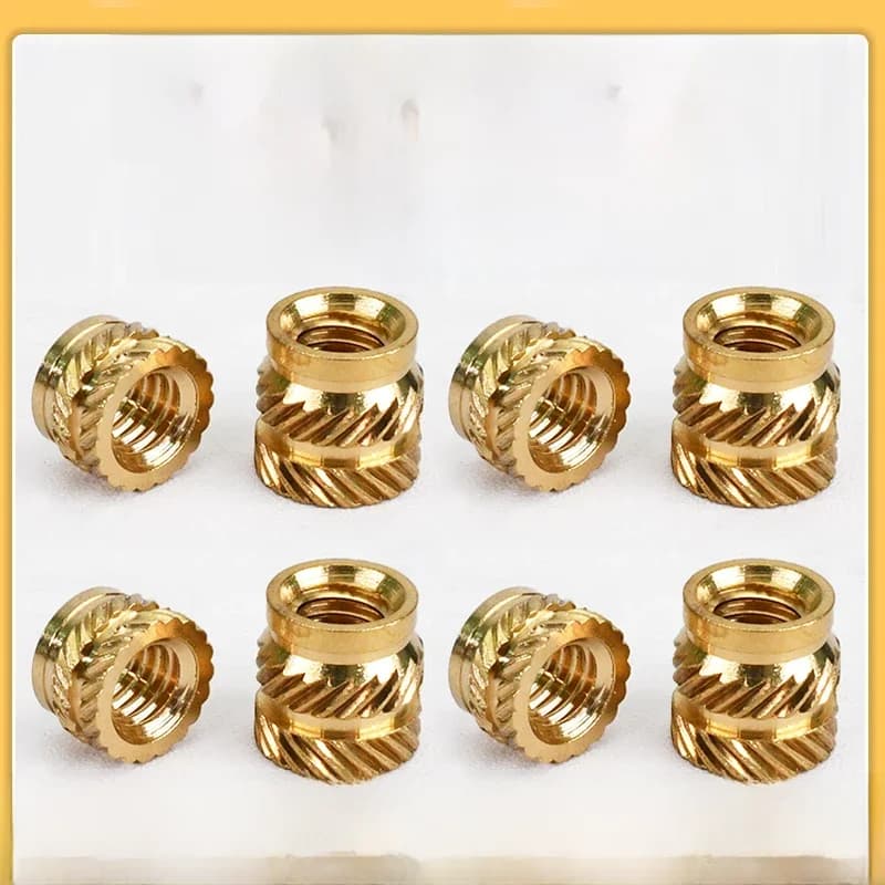 M2 M2.5 M3 M4 M5 M6 M8 Brass Hot Melt Insert Knurled Nut Thread Heat Molding Double Twill Injection Embedment Nut For 3D Printer