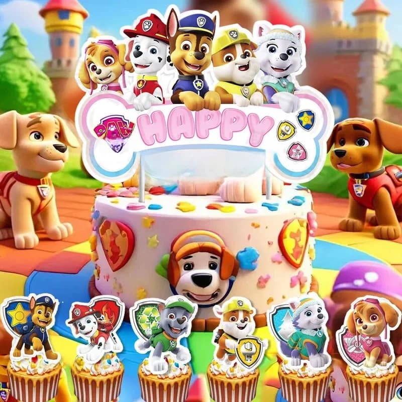 Paw Patrol Cake Decorations Paw Patrol Theme Kids Boys Birthday Party Supplies Baby Shower Gift Cupcake Picks