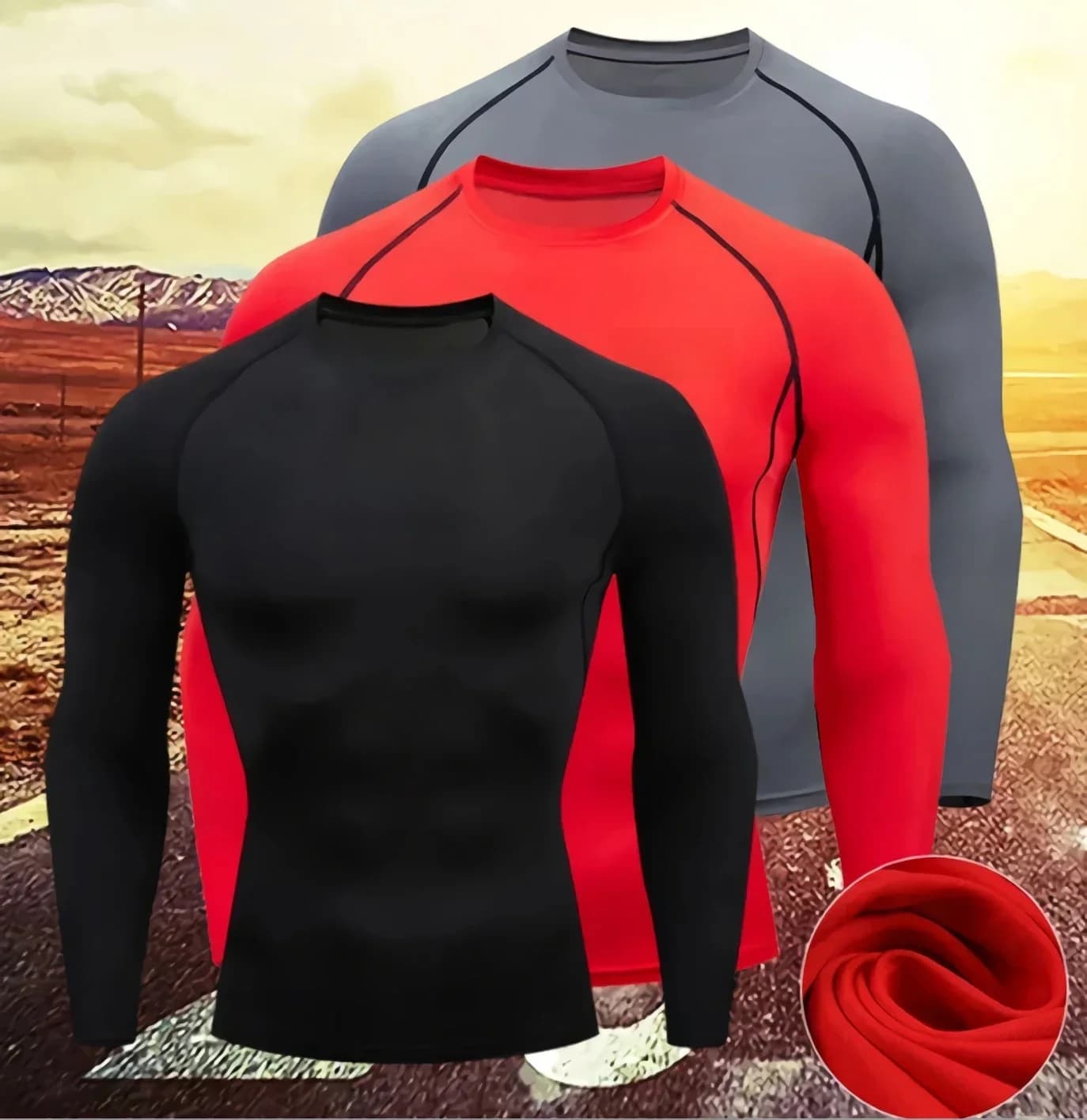 Running Top Men's Custom Logo Printed Tight Fitting Shirt Long Sleeved Gym Underwear Quick Drying Sports T-shirt