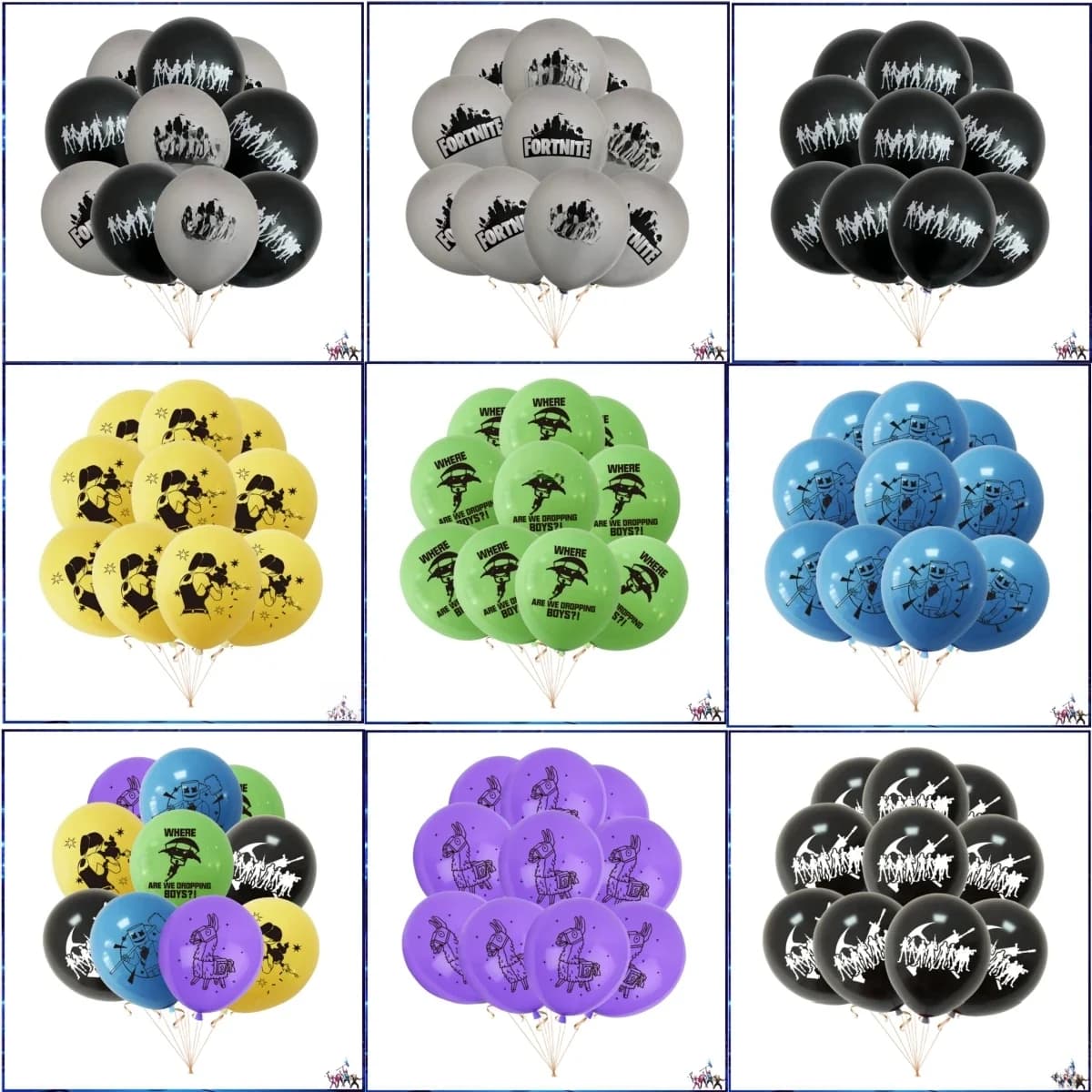 Fortnition Latex Balloons Happy Birthday Party Decoration Shooting Game Alpaca Balloon Globlo Baby Shower Boy DIY Party Supplies