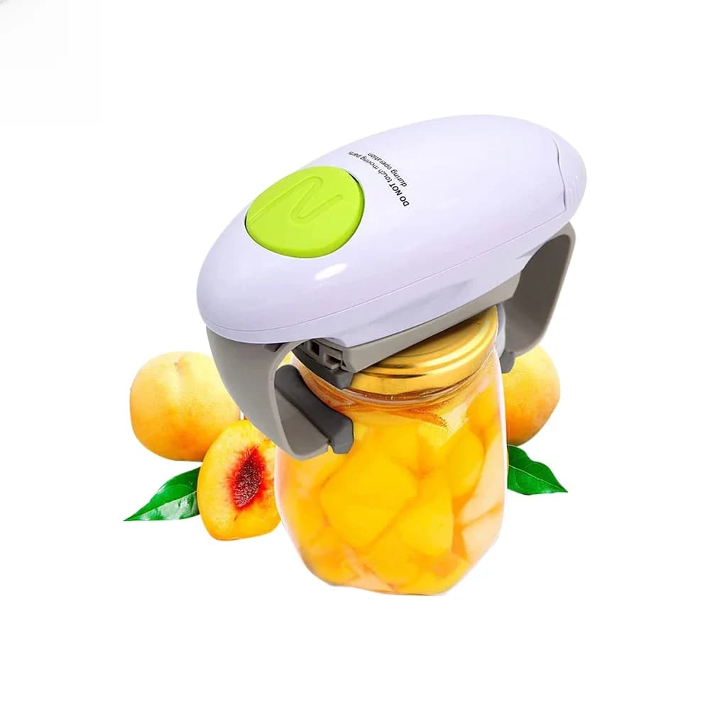 Electric Can Opener Smooth Edge Practical Automatic Jar Bottle Openers Double Ear Can Opener Kitchen Glass Can Opener
