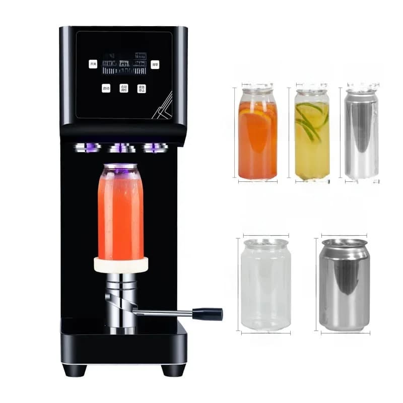 Full Automatic Intelligent Aluminum Can Sealing Machine PET Bottle Can Filler Seamer Beer Can Sealer For Food Beverage 220V 110V