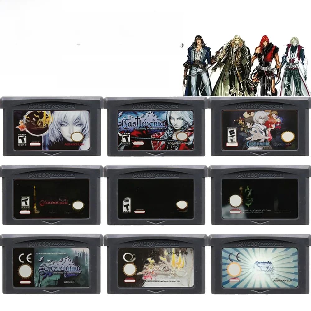 Castlevania GBA Game Series Video 32 Bit Cartridge Game Console Memory Card Asia of Sorrow Dissonance for GBASP NDSL