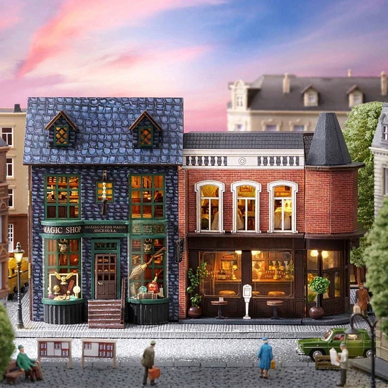 DIY Doll House Mini Assembly Model Villa Architecture Kit Handmade 3D Puzzle Making Room Toys Birthday Gifts Wooden Crafts Doll