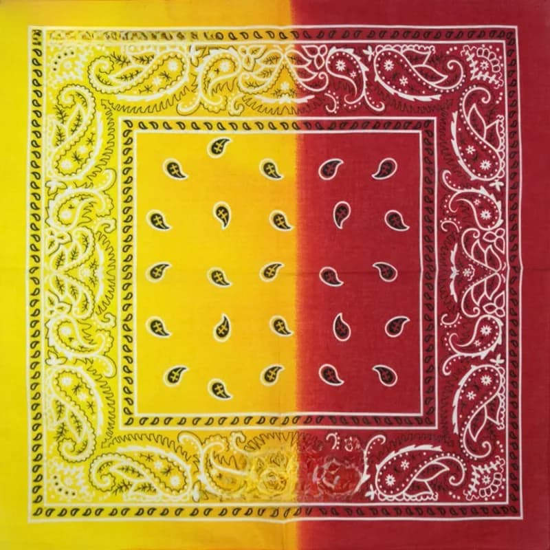 New Gradient Color Hip hop Cotton Bandana Scarf Square Headband Scarf Cashew turban Gifts For Women/Men/Boys/Girls 55cm*55cm