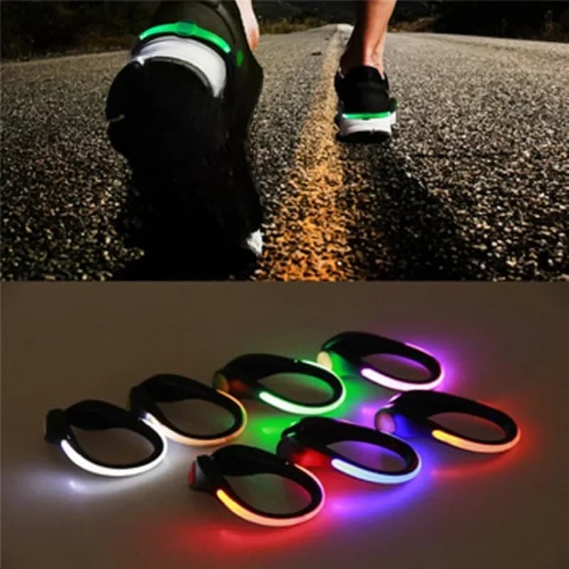 Outdoor Running Light LED Luminous Shoe Clip Light Night Safety Warning Bright Flash Light Sport Bicycle Bike Shoe ClipLight