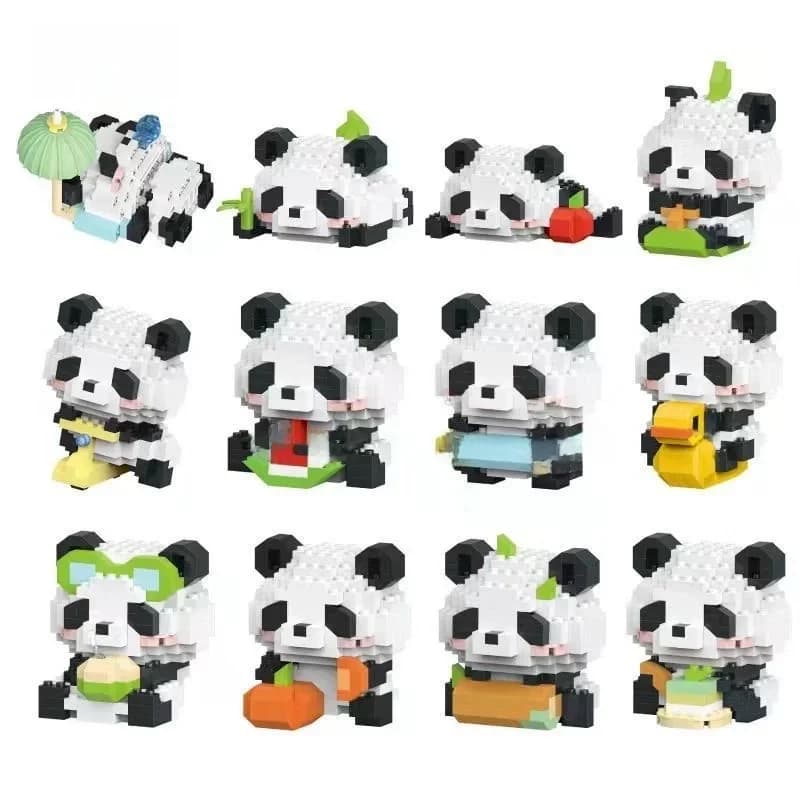 New ArrivalKawaii Children's Party Panda Pet Children's Early Education Educational Assembling Building Blocks Toys Holiday Gift