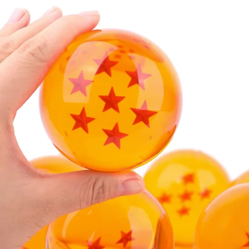 Large Dragon Ball Cartoon Crystal Ball Blue and Yellow Transparent Wukong Wishing Dragon Seven Star Resin Toy Fan Gift