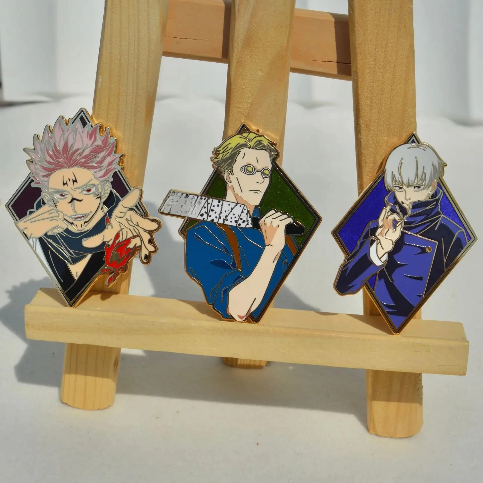 Japanese Anime Hard Enamel Pin Manga Badges on Backpack Cartoon Brooch Pin Metal Lapel Pins Cosplay Accessories Toys Fans Gift