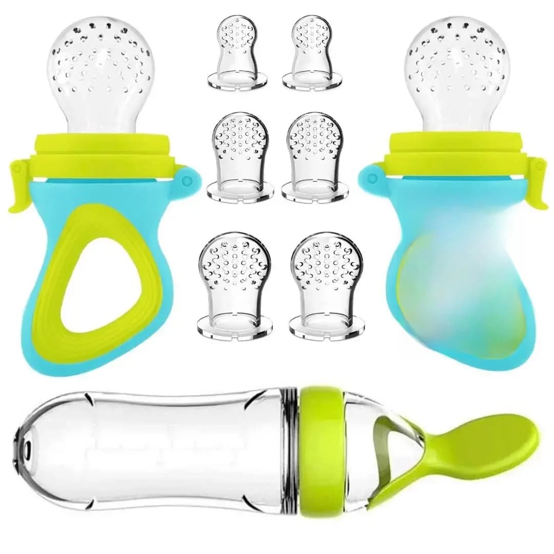 Squeezing Feeding Bottle Cup Silicone Newborn Baby Pacifier Training Rice Spoon Infant Cereal Food Supplement Feeder Tableware