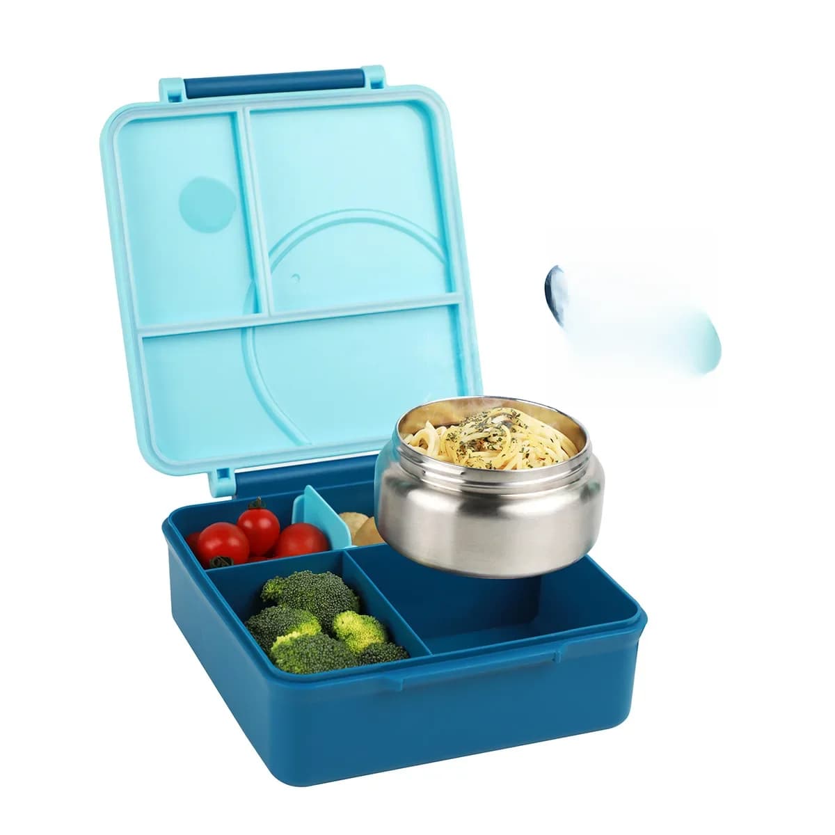 Four-Grid Lunch Box With Insulated Soup, For Teenagers And Workers At School, Canteen, Back School
