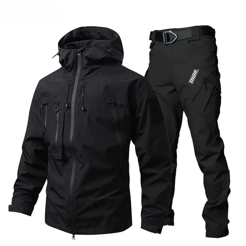 THORSOL Cycling Jacket Set Waterproof Windproof Men Mountain Bike Windbreaker Bicycle Long Pants Male Outdoor Sports Clothing