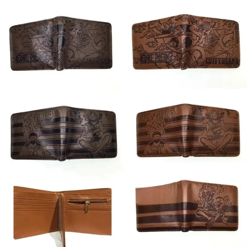 Anime One Piece Luffy Zoro PU material Embossed Short Wallet Coin Purse Student Fashion Personality Zero Wallet Card Wallet