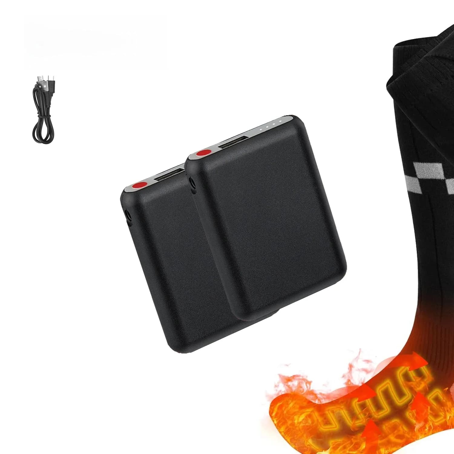 Heated Socks Batteries 5V 5000mah Adjustable Li-Polymer Battery Packs For Winter Warm Gloves Clothes Hat Charger Power Bank