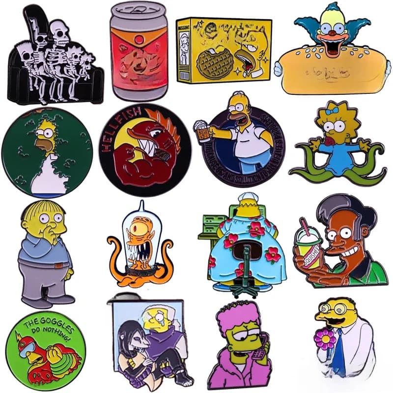 Cute Cartoon Art Skeleton Enamel Pins Cute Animal Brooches for Clothing Backpack Badge Funny Halloween Accessories