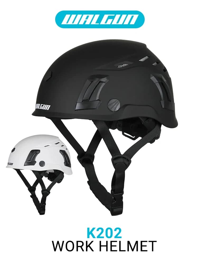 WALGUN K202 Construction Work Safety Helmet with Goggle Lens Visor Ear Protection Hat Electrician Work-at-height Climbing Helmet