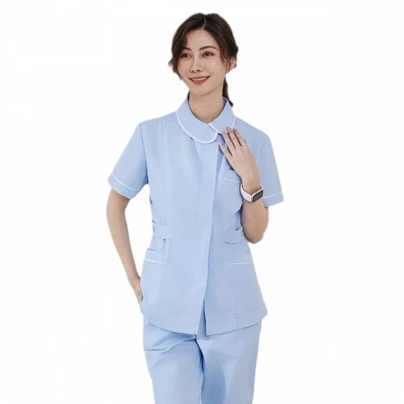 Summer Short Sleeved Nurse Set Postpartum Center Maternal Caregiver Beauty Salon Nursing Nurse Long Sleeved Working Clothes