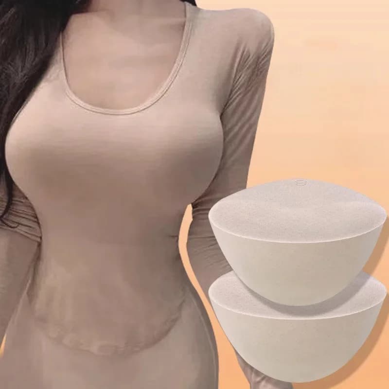 1 Pair 8CM Sexy Thick Latex Bra Pads Breast Insert Push Up Bra Enhancer Swimsuit Bikini Padded Removeable Chest Accessories