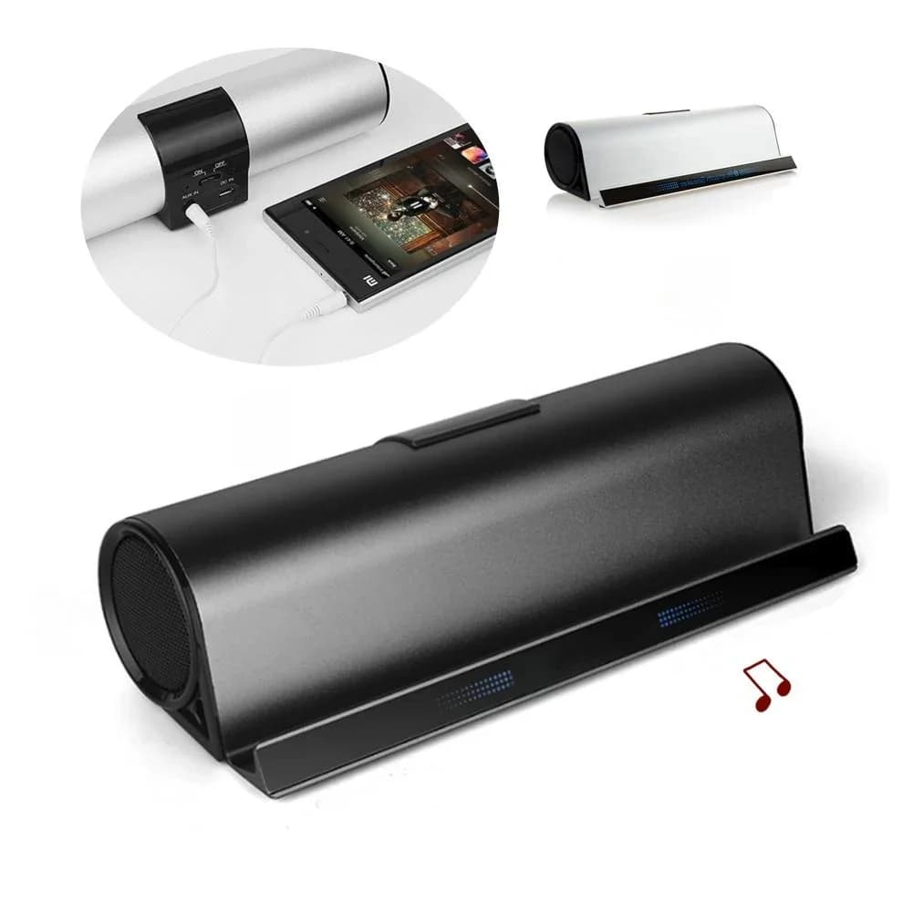 New Portable Audio Subwoofer Phone Tablet Stand Holder with Wireless Bluetooth Speaker Bass Stereo Column Hifi Soundbar for Ipad