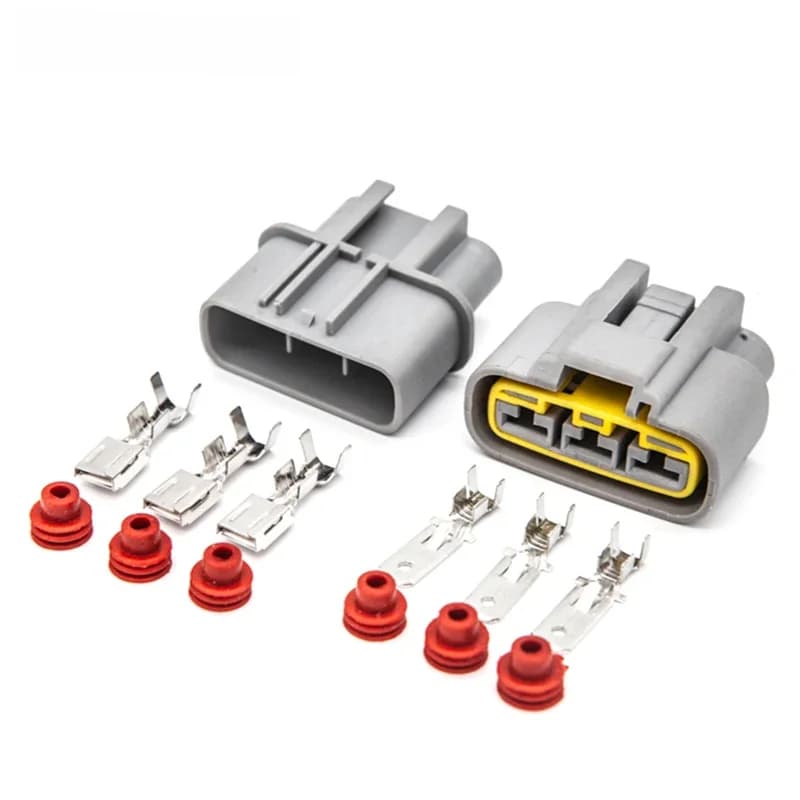 1/5/10/20/50 Sets 3 Pin QLW 250 Power Cord Male Female Left Slot Wiring Harness Color Connector QLW-A-3F-GR