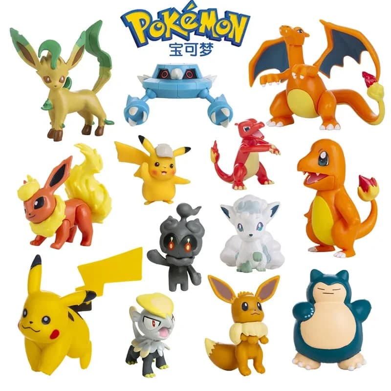 Pokemon Figures 3-9 Cm Cartoons Movie Anime Figure Charizard Pikachu Mewtwo Pocket Monster Action Toys Model Gifts