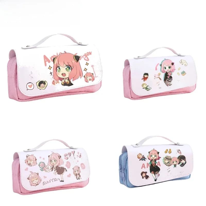 NEW Anime SPY×FAMILY Anya Student Pencil Case Cartoon Cute Large Capacity Multifunctional Desktop Storage Bag Practical Gifts