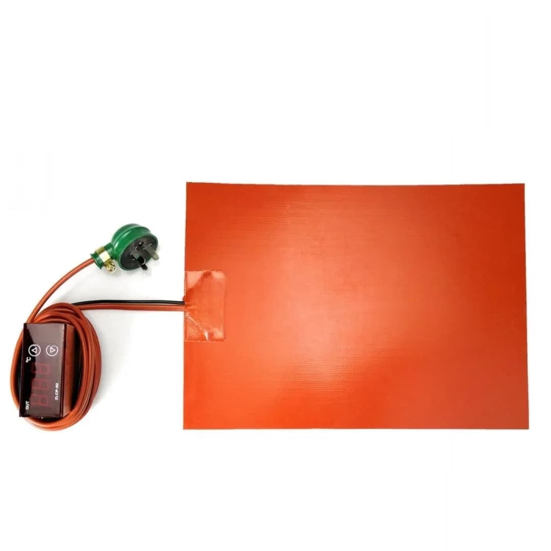 110V/220V Flexible Silicone Rubber Heating Pads Electric Heater Plate Mat 3M Adhesive Digital Temperature Controller Thermostats