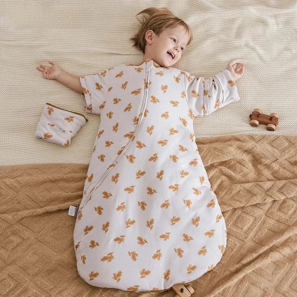 Sleeping Bag For Babies 0-24Months Thicker Winter Sleep Sack Removable Sleeves Kids Anti-Kick Prevent Cold Baby Blanket 3.5Tog