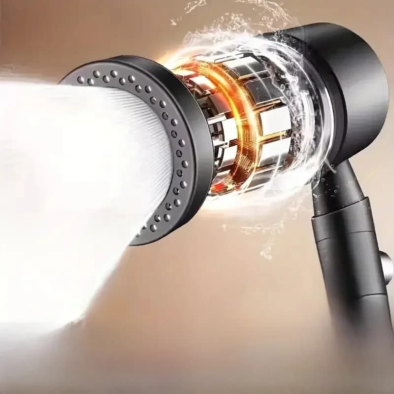 New High Pressure Water Saving Filter Shower Head 5 Modes Handheld Shower Head One Button Stop Bathroom Accessories Set