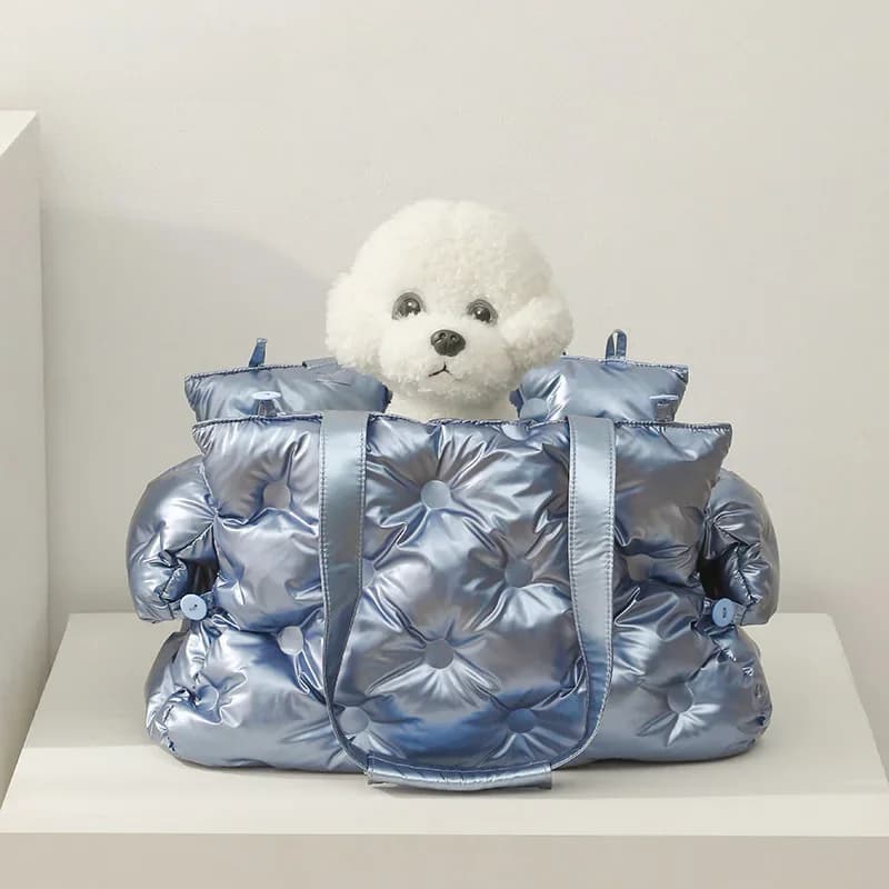 Winter Pet Carrier Bag Warm Pet Handbag For Small Dog Cat Portable Pet Travel Bag For Puppy One Shoulder Dog Outdoor Carry Bag
