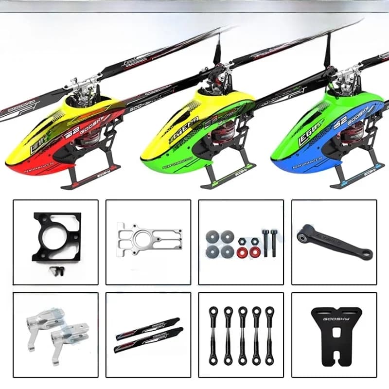 GOOSKY S2 RC Helicopter Spare Parts Main Blade Motor Gear Bearing Arm Frame Side Plate Servo Canopy Landing Etc