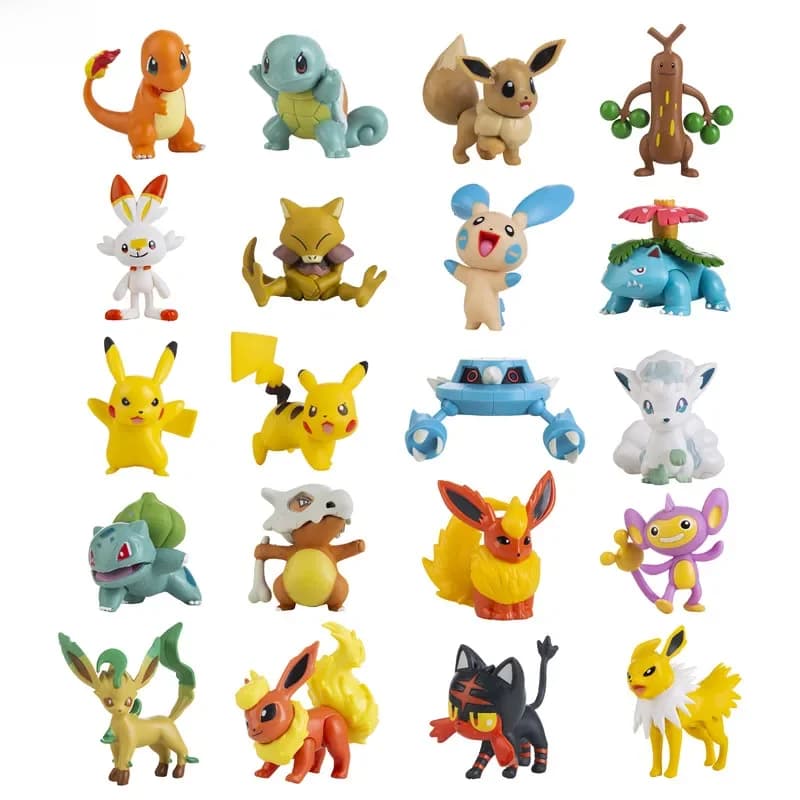 New 3-8CM Pokemon Hot Cartoons Movie  Anime Figure Pikachu Vulpix  Eevee Venusaur Collection Pet Action Model Toys Gifts