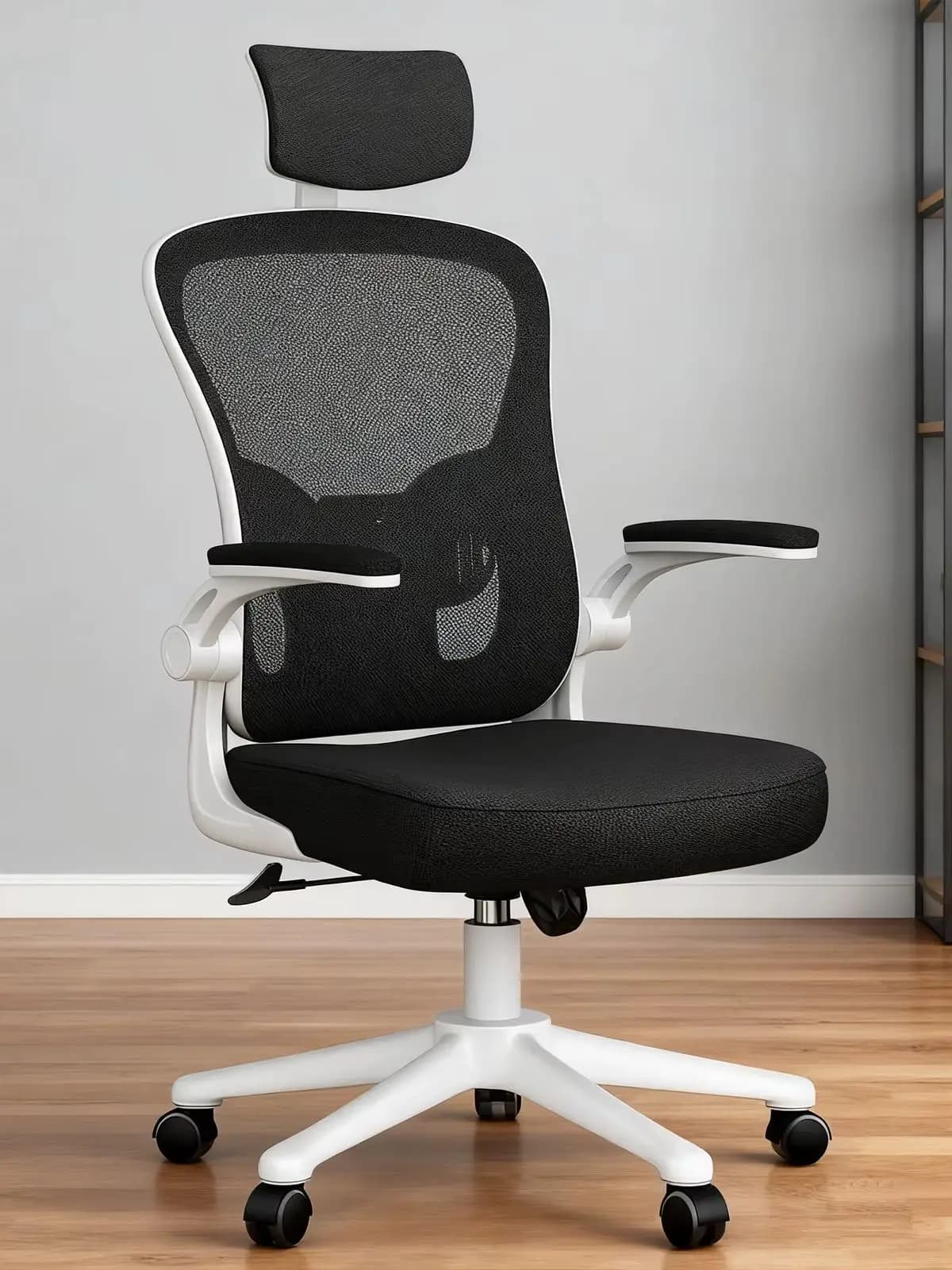 Office Desk Chair Armrest High Back Ergonomic Computer Chair with Adjustable Headrest and Lumbar Support Executive Swivel Chair