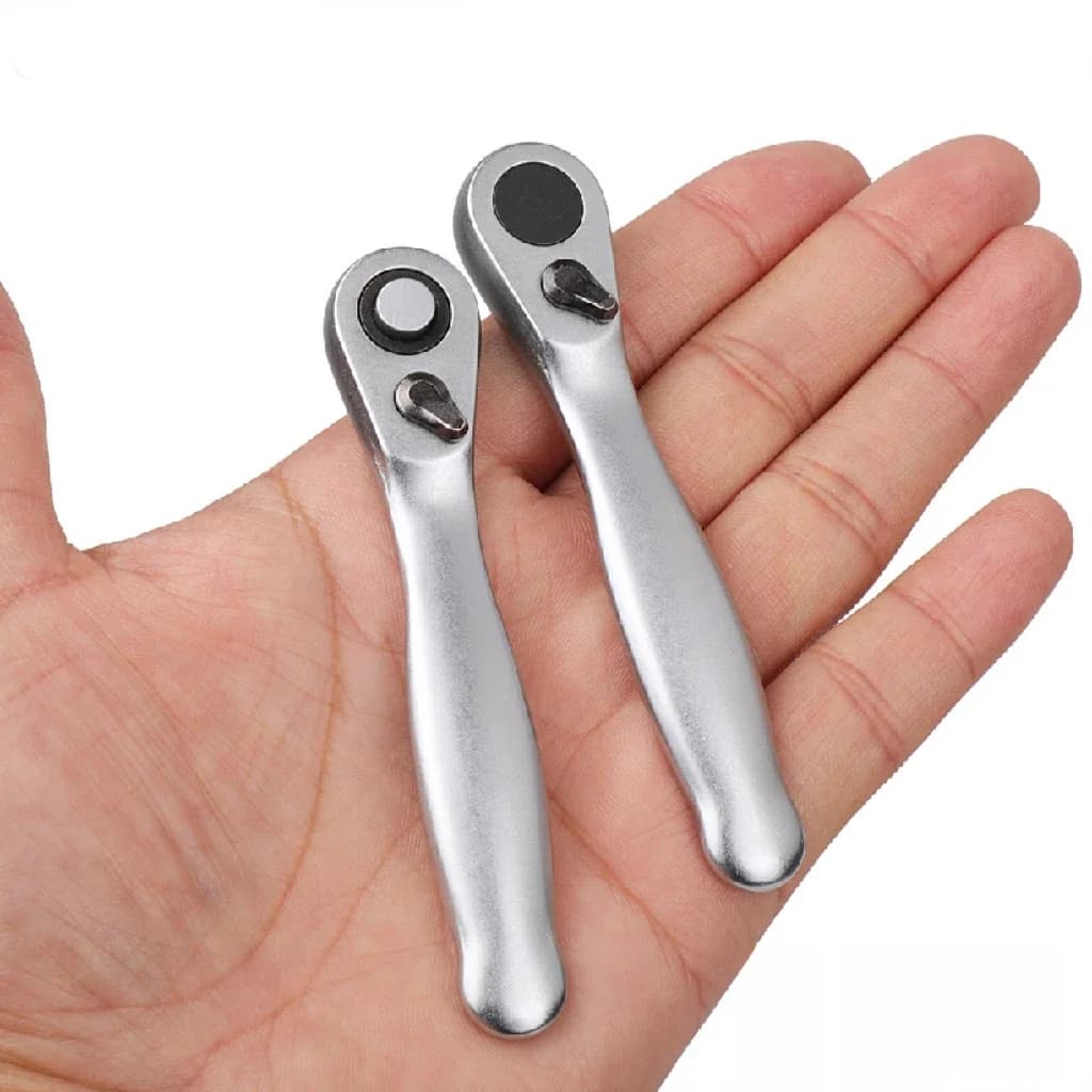 Mini Treble 1/4 Ratchet Wrench Double Ended Quick Socket Ratchet Wrench Screwdriver Hex Torque Wrenches Set Spanner