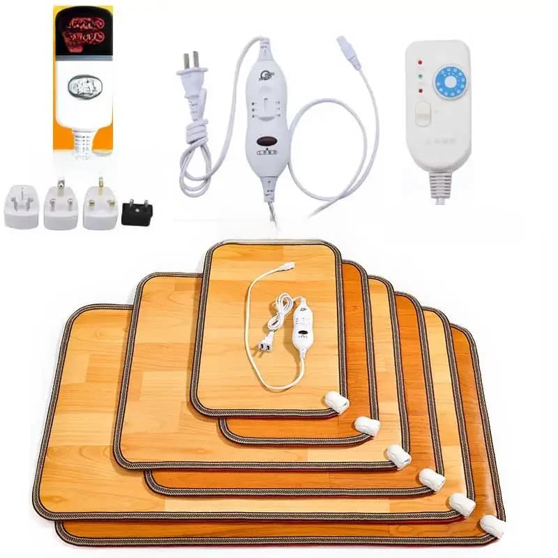 220V Winter Heating Foot Mat Office home Electric Heating Pad Warm Feet HeaterThermarpet Leather Household Floor Electric Heater