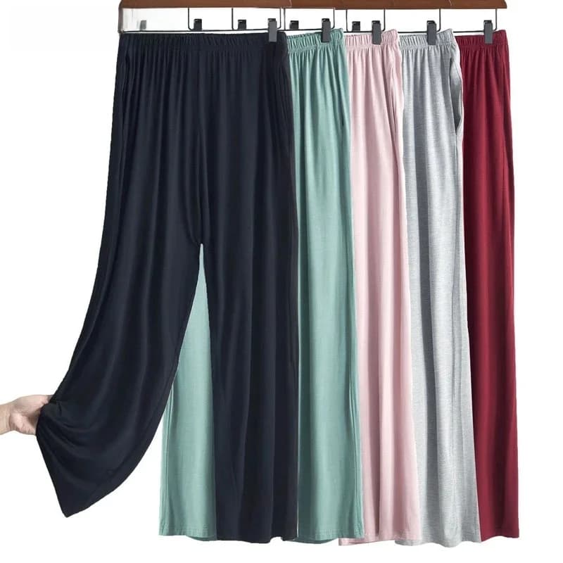 Autumn Spring Oversize Pants 7XL 8XL 9XL 140kg Large Size Home Sleepwear Pants 6 Colors